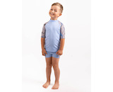 Unuo, Dětské triko s UV ochranou 50+, Sv. Modrá, Velryby Velikost: 146/152